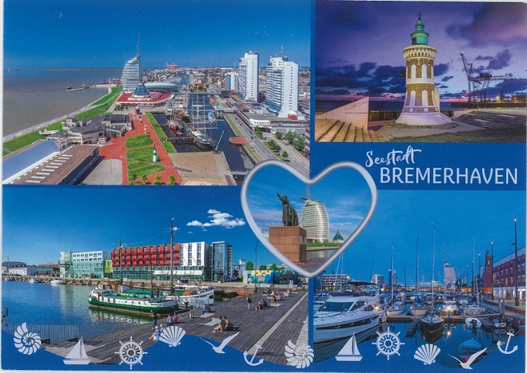 Открытка с видами города
Бремерхафен, 2019 год
