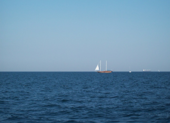 Вид в сторону открытого моря.
Морская прогулка на катере "?окогама". Одесса, 04.09.2016
