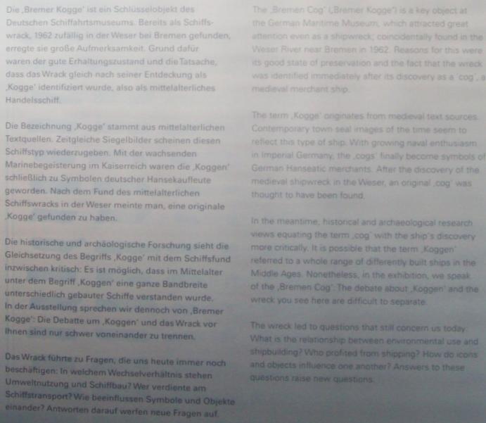 Об остове корпуса Бременского средневекового корабля, 'Bremer Kogge' (постройка - XIV век) и самом судне
?з экспозиции залов Германского Музея Судоходства, г. Бремерхафен (Deutsches Schifffahrtsmuseum in Bremerhaven). 
Бремерхафен, 25.06.2019
