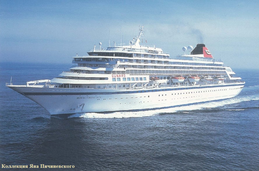 Круизный лайнер "Royal Viking Sun"
Открытка компании Cunard Line, вторая половина 1990-х гг
Ключевые слова: Royal Viking Sun, Prinsendam, Amera, Cunard, Cunard Line, Post Card